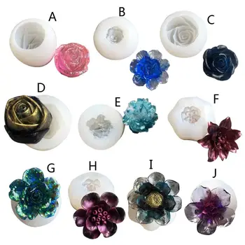 

3D Rose Flower Chrysanthemum Flower Candy Silicone Soap Resin Mold Art Craft F3MF