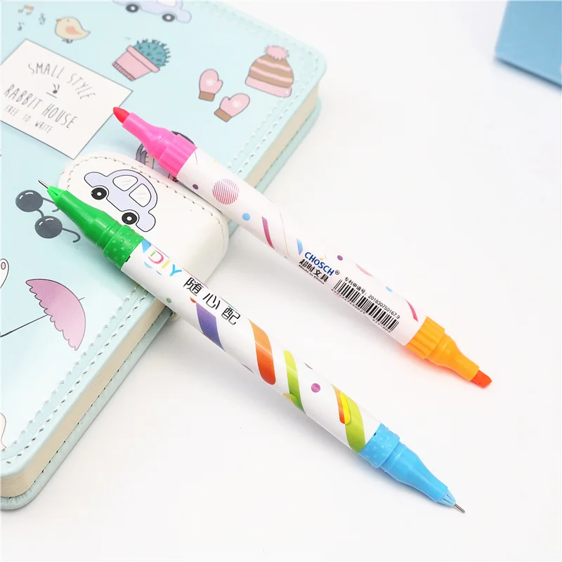 Разноцветный набор, комбинированный маркер, грубые и тонкие два типа ручек, свободно собранные линии покрытия