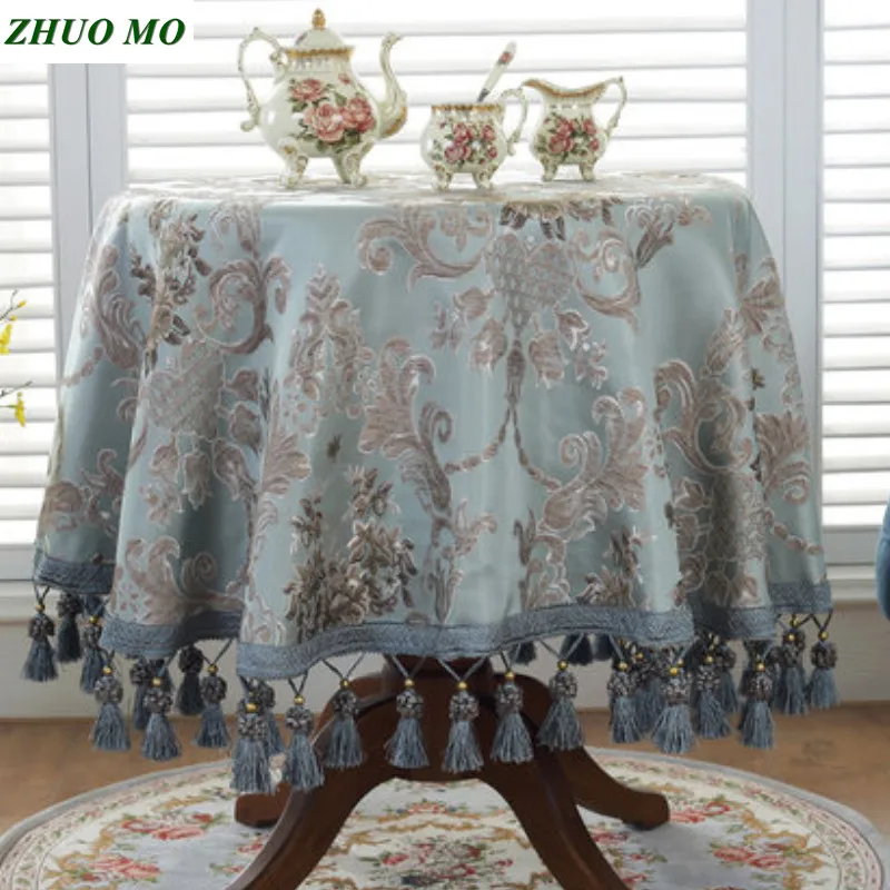 

Luxury European tablecloth with Embroidery Wedding decoration kitchen dining table cover banquet coffee can be washed tablecloth
