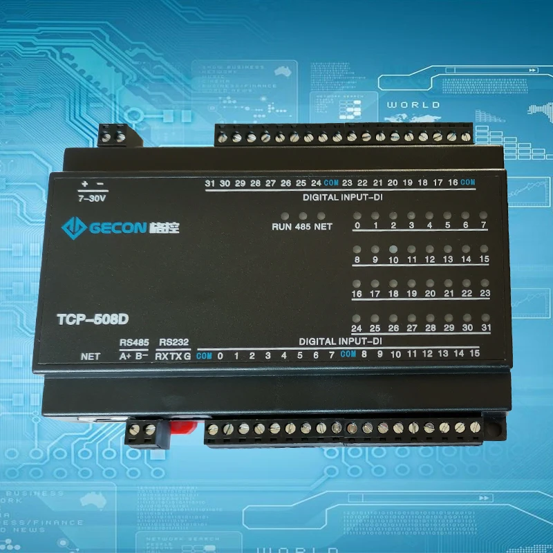 Модуля локальной сети "Ethernet 32-канальный DI промышленных приобретения контроля холодильного агрегата ModbusRTU порты TCP, UDP протокол ввода-вывода блок