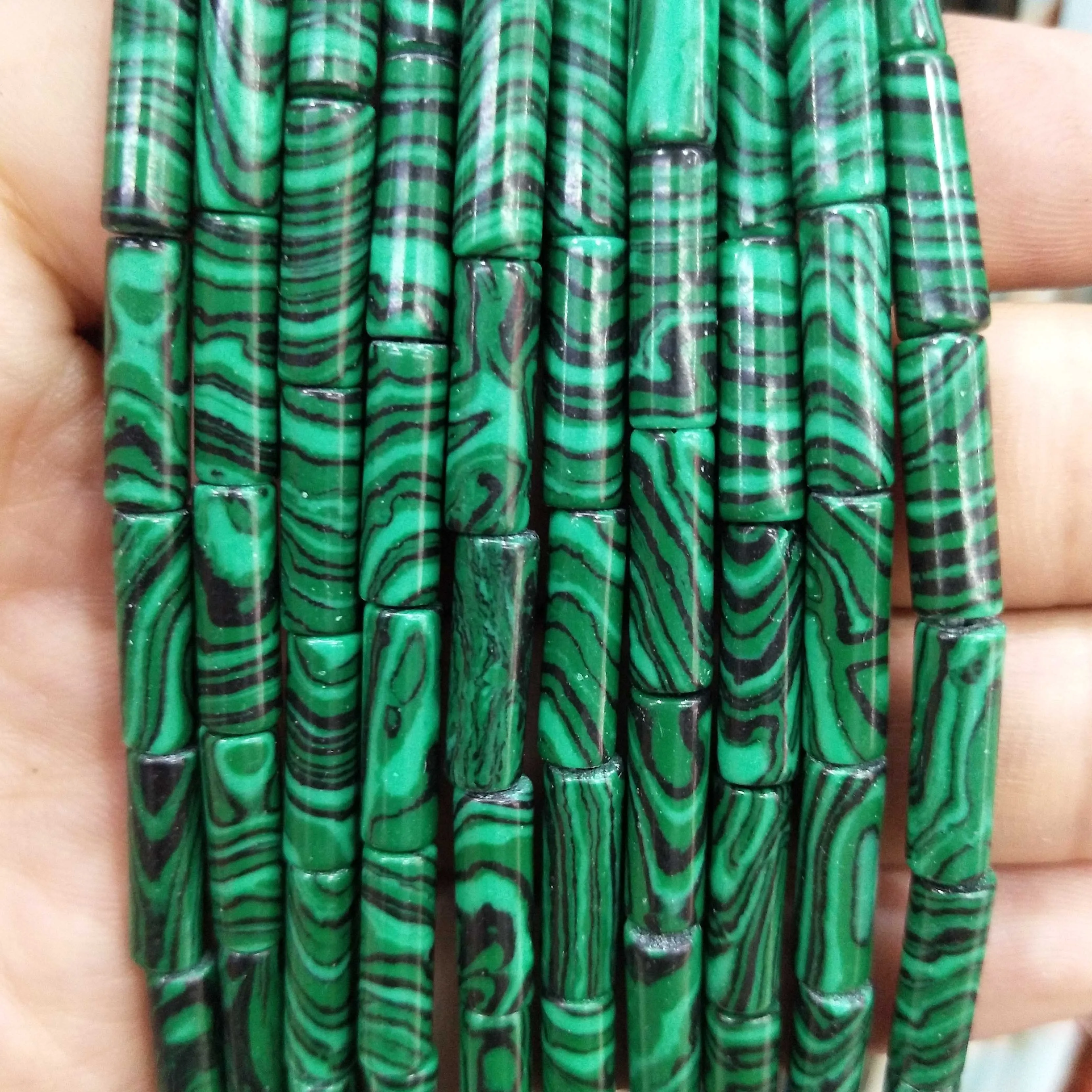 Natural Stone Cylinder Beads: Turquoise, Agate, Lapis Lazuli, and Jasper