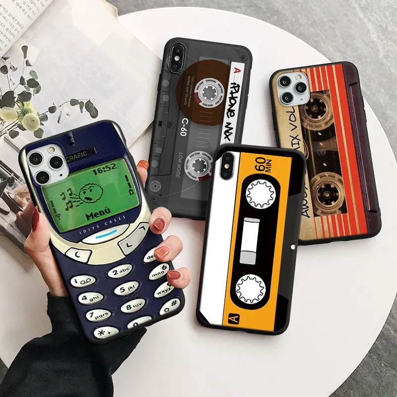 Винтажный чехол для iPhone 13 12 11 Pro X XR XS MAX 7 8 6 6s Plus 5 SE 2020 12Mini силиконовый в стиле ретро |