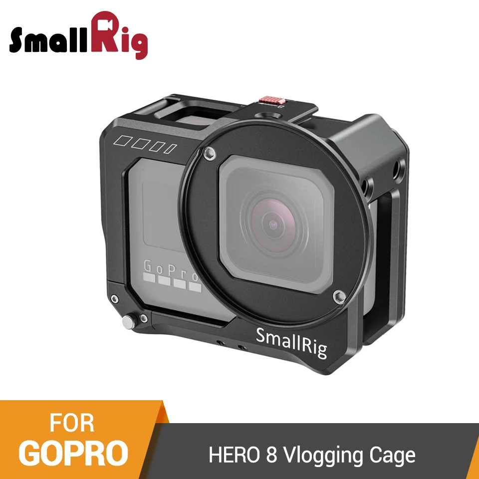 SmallRig Vlogging Cage With 52mm Filter Adapter for GoPro HERO 8 Black Aluminum Alloy Camera Cage Video Shooting Rig - 2505