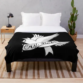 

Lil peep Cry Baby bird tattoo official desig Throw Blanket Soft Sherpa Blanket Bed Sheet Single Knee Blanket Office Nap Blanket