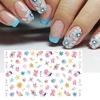 1pcs Sakura Nail Art Decals Stickers 3D Cherry Blossom Flower Transfer Foils Summer DIY Sliders Manicure Decorations TRF091-F669 5