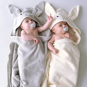 

Baby Swaddle Blanket Newborn Baby Boy Girl Cute Cartoon Bathrobe Plush Receiving Blanket Sleeping Wrap Swaddle Hooded Bath Towel