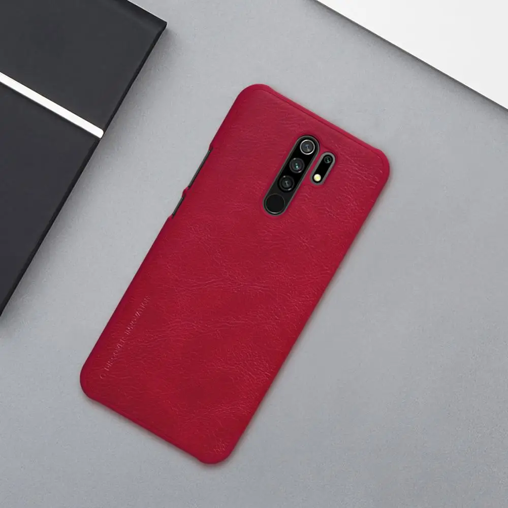Флип чехол Nillkin Qin для Xiaomi Redmi 9 8 кожаный роскошный деловой мягкий накладка на