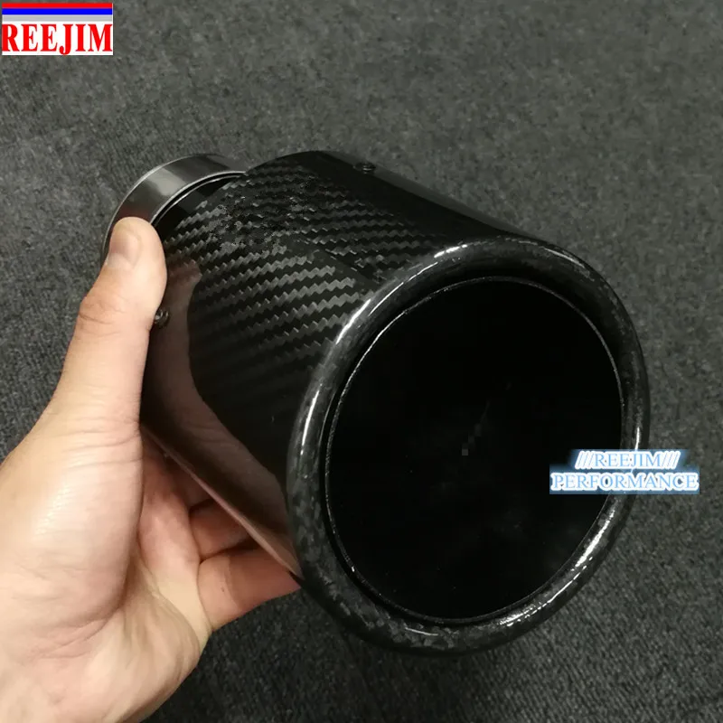 Овальный Наклонный Akrapovic выхлопной наконечник из углеродного волокна выхлопной наконечник punta de escape ponta de escape автомобильный Стайлинг