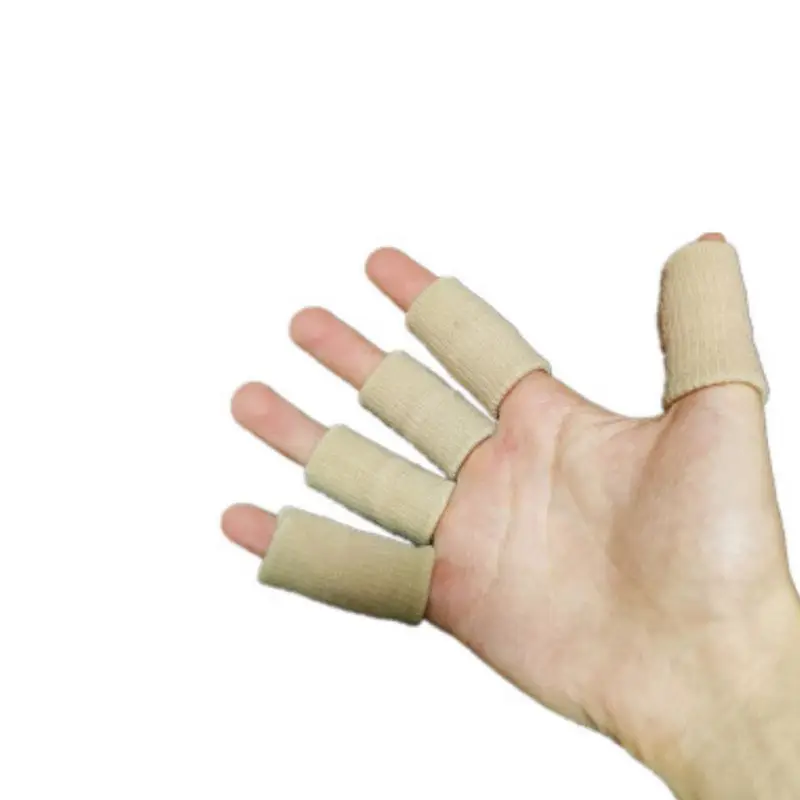 Черный 10pcs/set Finger Badminton Basketball Sleeves Volleyball Washable Protective Fingertip Guard Braces Support Sports Protector - Цвет: Черный