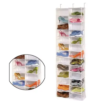 

26-Pocket Hanging Shoe Rack Household Practical Space-Saving Storage Organizer Foldable Closet Storage Rack