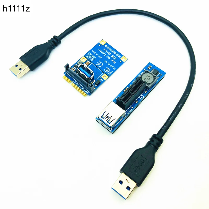 Кабель расширения PCIE Mini на PCI E X1 карта Express адаптер порта SATA Power удлинитель 30 см USB