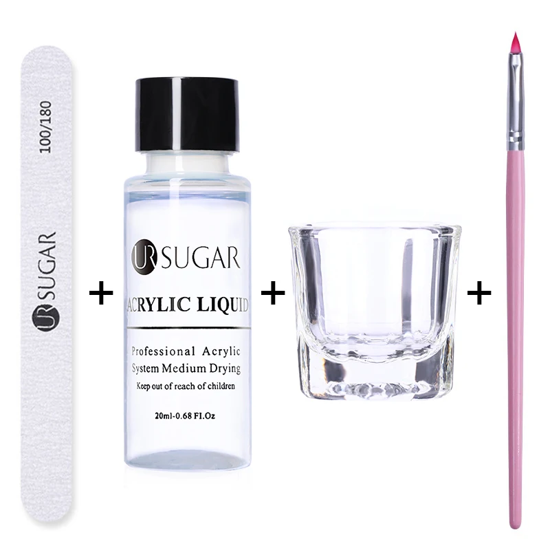 Ur Sugar 5 мл Искрящийся 3 в 1 погружающийся порошок для ногтей акриловый порошок для вырезания наращивание ногтей Блестящий Порошок Dip порошок для ногтей - Цвет: set1