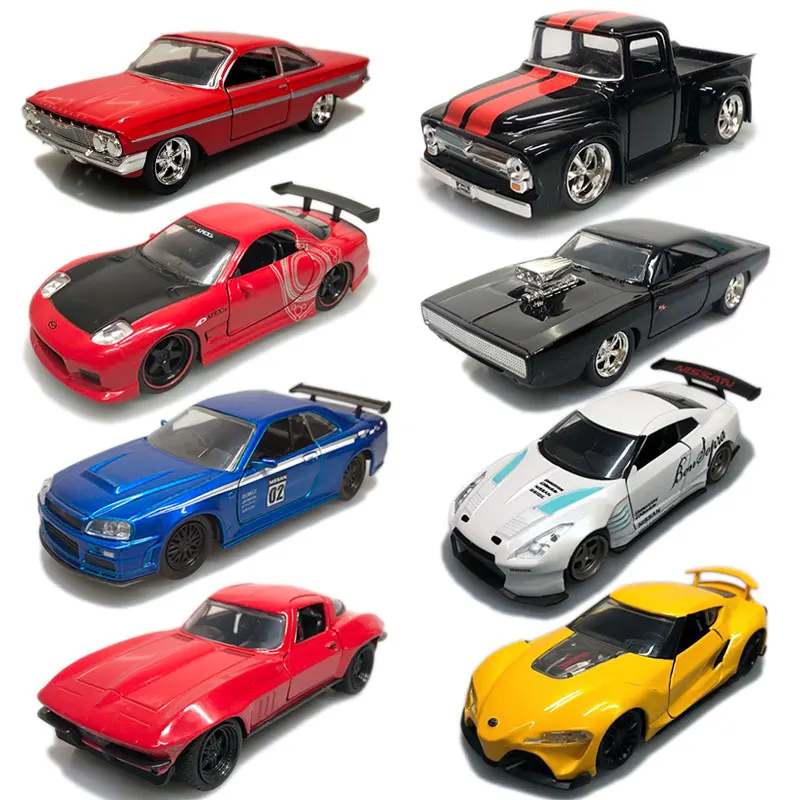 10 шт./лот оптовая продажа JADA масштаб 1/32 CHEVY IMPALA NISSAN SKYLINE MAZDA TOYOTA Литые металлические