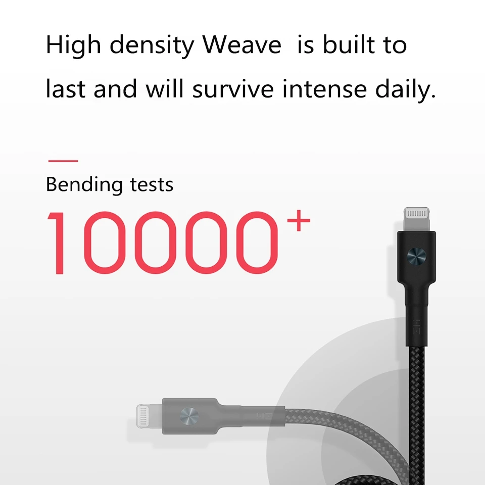 Оригинальный кабель ZMI MFI usb Lightning для iPhone 11 xs xr 8 7 6 5 apple ipad pro зарядное устройство