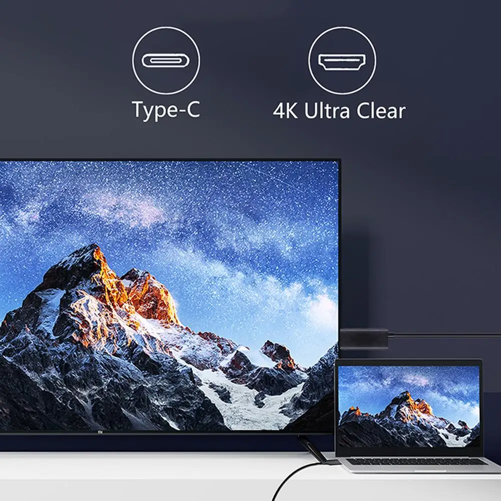 Тип-c к HDMI HD tv адаптер 4K конвертер Plug And Play кабель для ПК ноутбука планшета