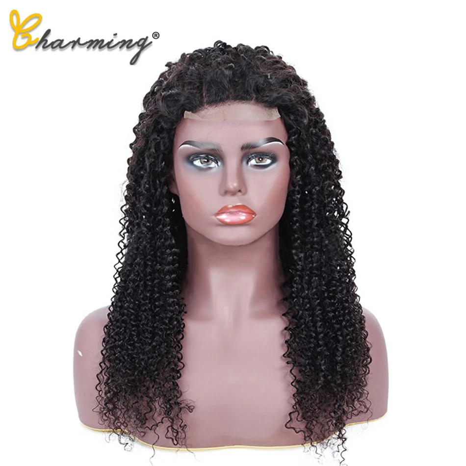 

CHARMING Brazilian Bob Kinky Curly Human Hair Lace Wigs 4*4 Lace Closure Human Hair Wigs For Black Women With Remy Hair