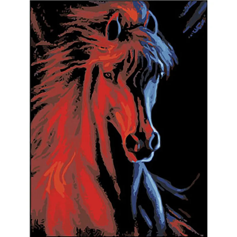paint by number6 Лошадь Раскраска по номерам для взрослых живопись картины по номерам пронумерованная раскраска schilderen op nummer lienzo - Цвет: paint by number6