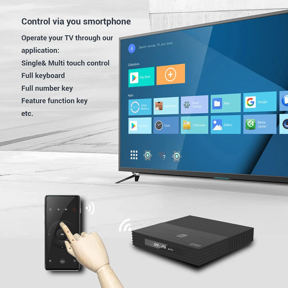 10 шт./партия A95x F2 Android tv Box Smart Box Android 9,0 tv BOX 4 ГБ/32 ГБ 4 ГБ/64 Гб Amlogic S905X2 телеприставка медиаплеер