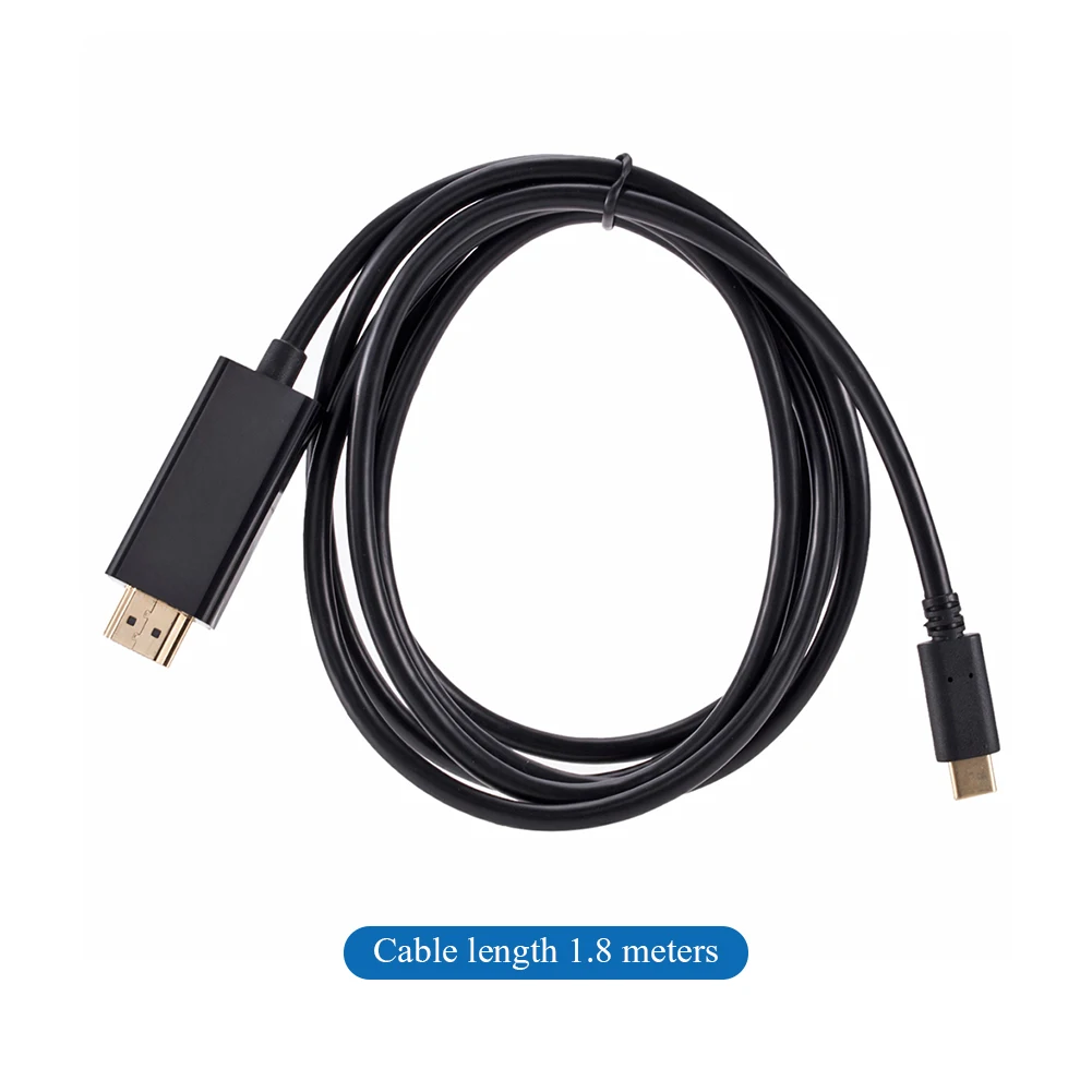 1 8 m USB 3 к HDMI кабель монитора проектора HDTV Тип C 4K 1080P конвертер|Адаптеры Type-C| |