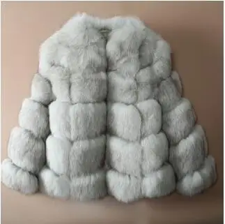 green ZiZhen куртка из натурального Лисьего меха, короткое милое пальто с v-образным вырезом, женское Полосатое меховое пальто с карманами DM190920-4 - Цвет: green
