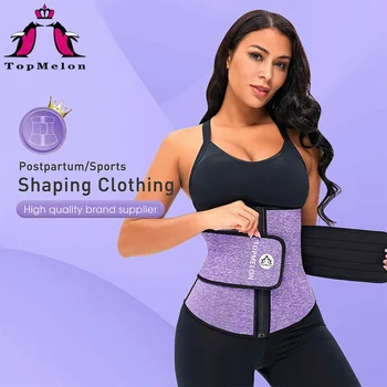 

TOPMELON Women Waist Trainer Neoprene Belt Weight Loss Cincher Body Shaper Tummy Control Strap Slimming Sweat Fat Burning Girdle