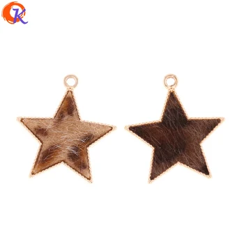 

Cordial Design 50Pcs 27*25MM Jewelry Accessories/Earring Connectors/Star Shape/Leopard Print/Hand Made/Earring Findings