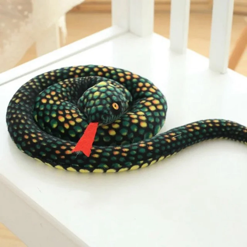 110 см мягкая модель Длинная кукла со змеиным животным реалистичным боа Детская плюшевая игрушка креативный подарок на день рождения стул декоративный, плюшевый игрушка