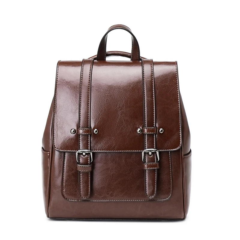 

Fashion Women Backpack High Quality 100% Cowhide Backpacks for Teenage Girls Female School Shoulder Bag Bagpack sac a dos femme