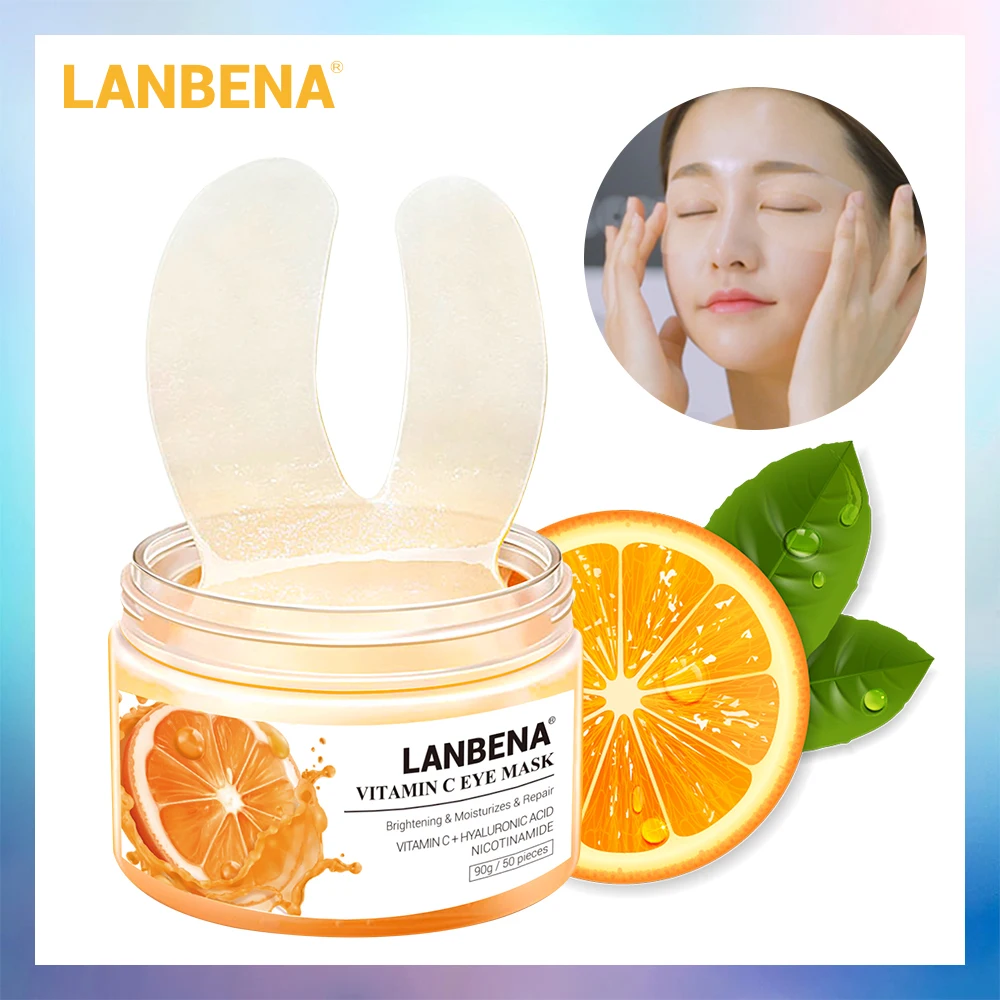 Маска патчи с витамином С Lanbena сыворотка для удаления мешков под глазами лабена