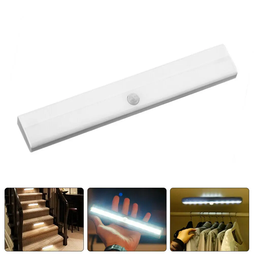 10 Led Motion Sensor Closet Light Wireless Night Battery