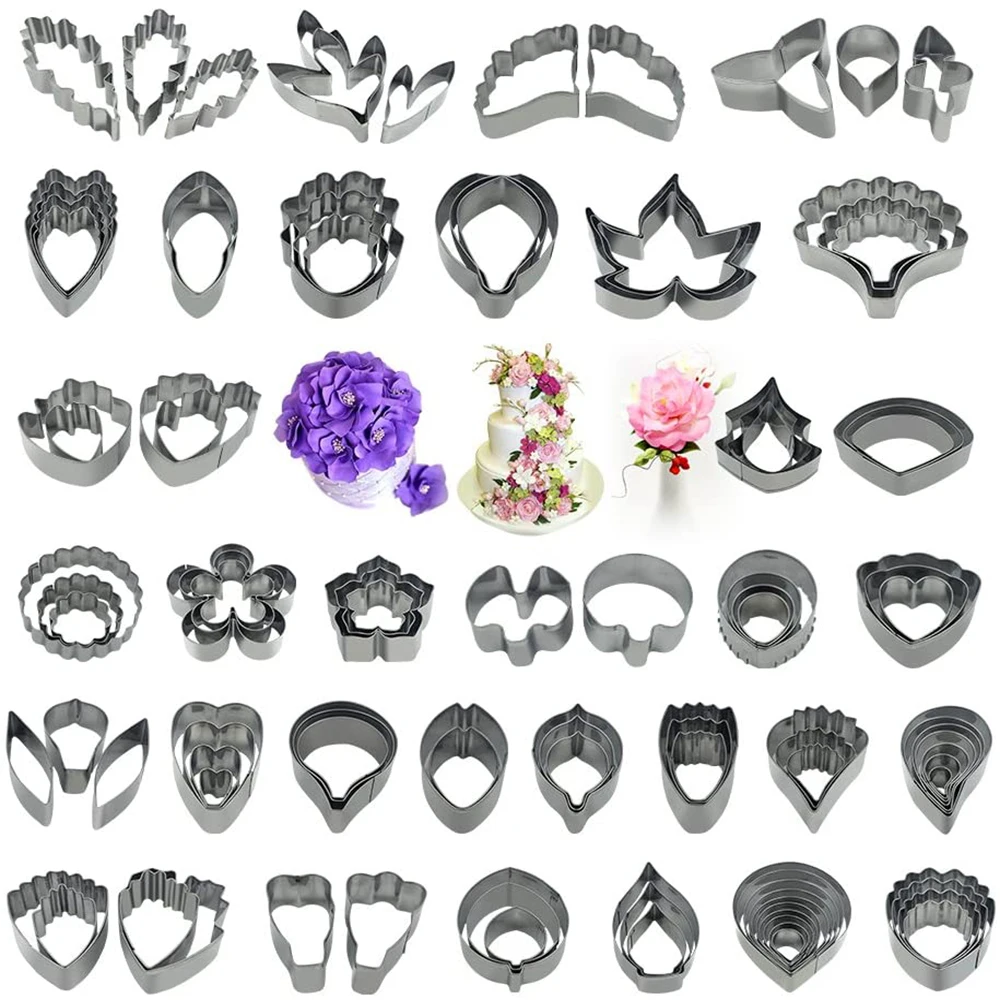More Clay Cutter Stainless Steel 1:1 Flower Petal Leaf Cutting Mold DIY Polymer Clay Gum Paste Fondant Flower Craft Art Supplies
