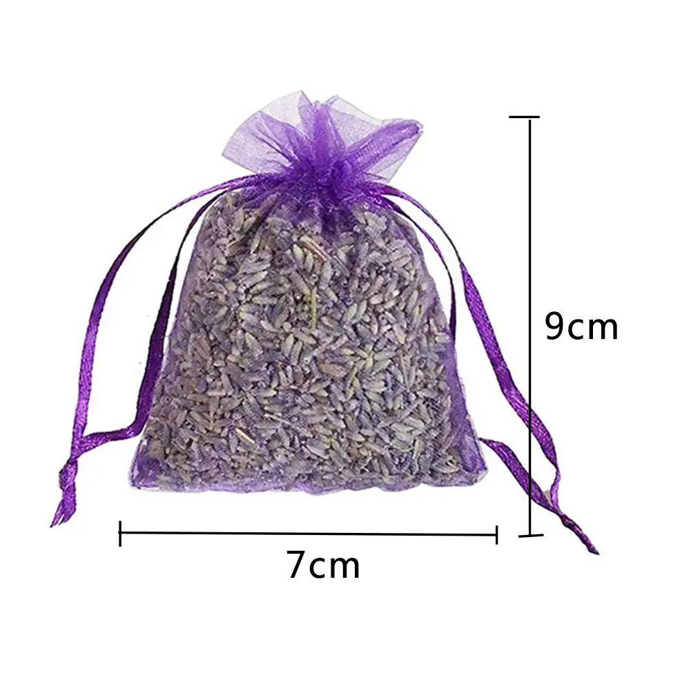 15Pcs Lavender Scented Sachets Bag Organza Bags Dried Flower Sachet Bags Aromatherapy Car Room Air Refreshing Sachet