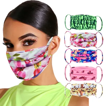 

Mascarillas Face Mask Floral Print Washable Reusable Adults Masks Dustproof Mascarar Protective Mouth Mask Masque Mondkapjes New