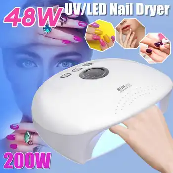 

48W LED/UV Nail Dryer Painless Gel Lamp Intelligent Infrared Sensor Quick-Curing Light Manicure Machine Intelligent Timing
