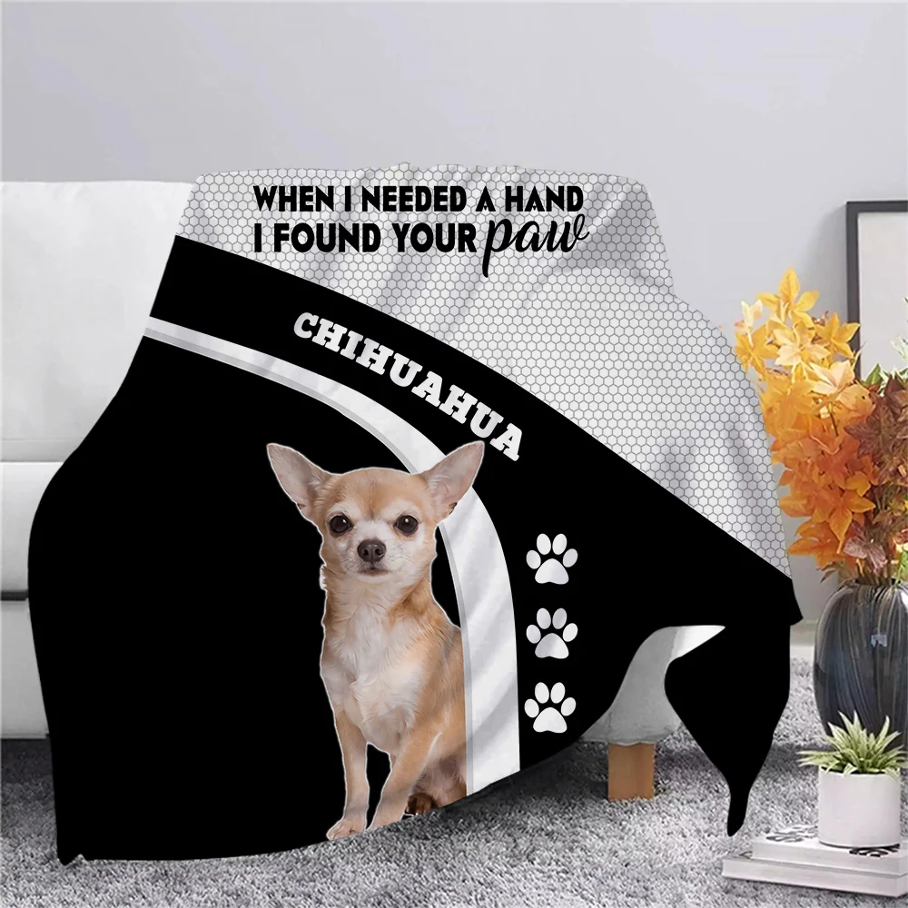 

CLOOCL Pet Dog Chihuahua Warmth Flannel Blanket 3D Animal Throw Blanket Hiking Picnic Blanket Office Nap Blanket Sherpa Blanket