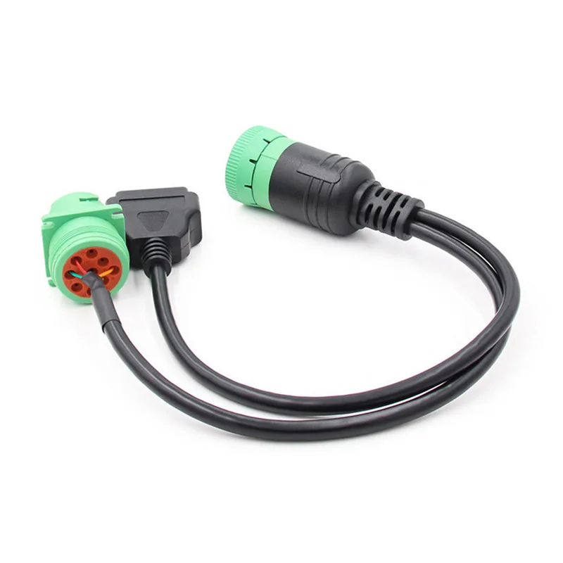16Pin мужского и женского пола J1939 9 Pin Deutsch адаптер для грузовиков 9 Pin к OBD2 Интерфейс грузовик ось Y кабель адаптер OBDII, нашникиов для грузовиков