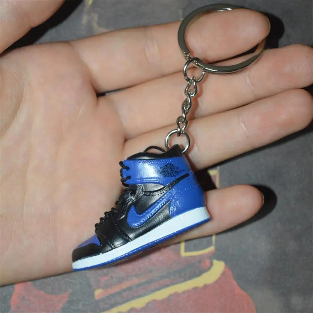 Дропшиппинг aj1 offwhite Chicago Unc брелок в виде кроссовка Air Jordan 1 3D мини-кроссовки, закрытая спортивная обувь брелок в виде кроссовка s - Цвет: one shoe keychain