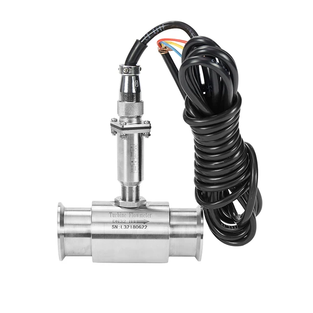 เซ็นเซอร์วัดการไหลของน้ำนมบริสุทธิ์น้ำมันเหลว4-20mA RS485สัญญาณ DN15หนีบ/20/25/32/40/50 3