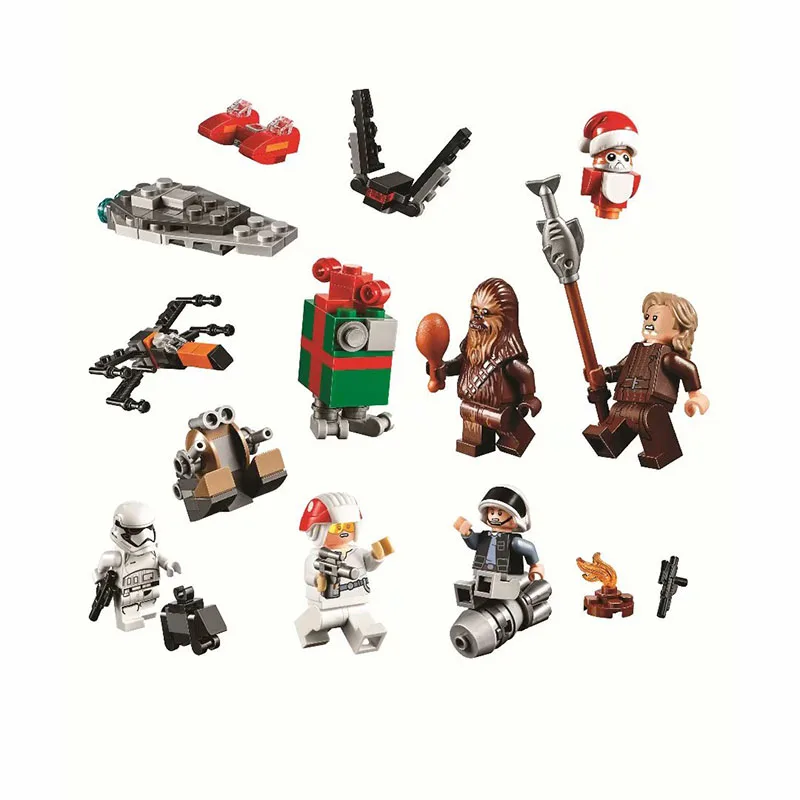 In Stock NEW Bela 11444 316pcs Star Wars series Advent Calendar Building Blocks Bricks Kids Toys Christmas Gift 75245