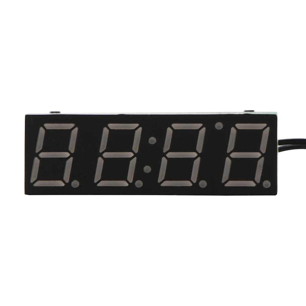 Многофункциональный светодиодный дисплей автомобиля электрические цифровые часы термометр Вольтметр 4 режима цифровые часы цифровой таймер зеленый синий красный