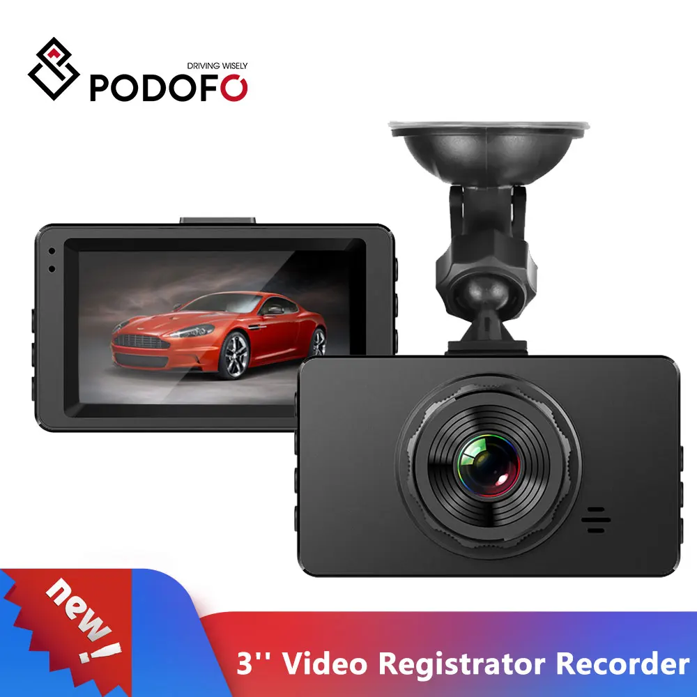 Podofo 3 ''Dash Cam Автомобильный видеорегистратор авто регистратор цифровые видеорегистраторы g-сенсор циклическая запись приборная панель камеры рекордер