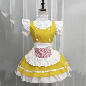 Image for Yellow Sweet Maid Dress Japanese Anime Cosplay Cos 