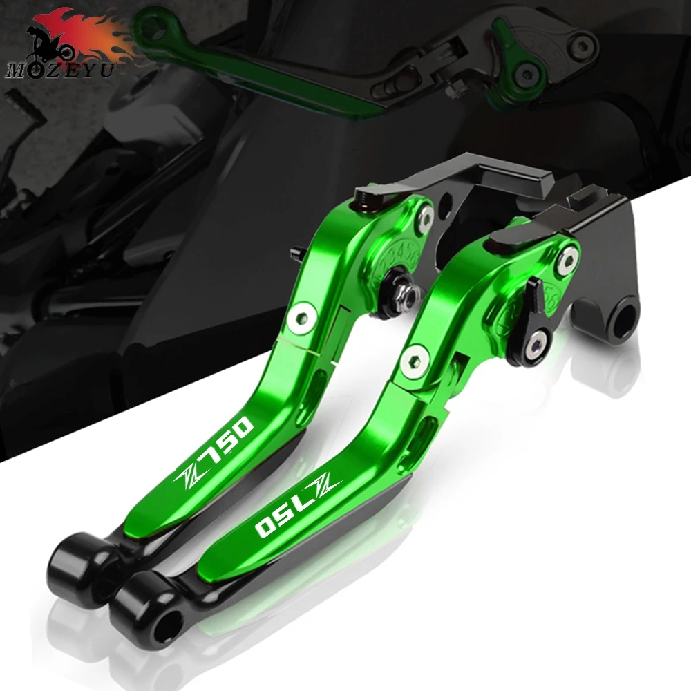 

Green For KAWASAKI Z750 2007-2012 Z750S 2006-2008 2007 CNC aluminium Motorcycle Adjustable Folding Extendable Brake Clutch Lever