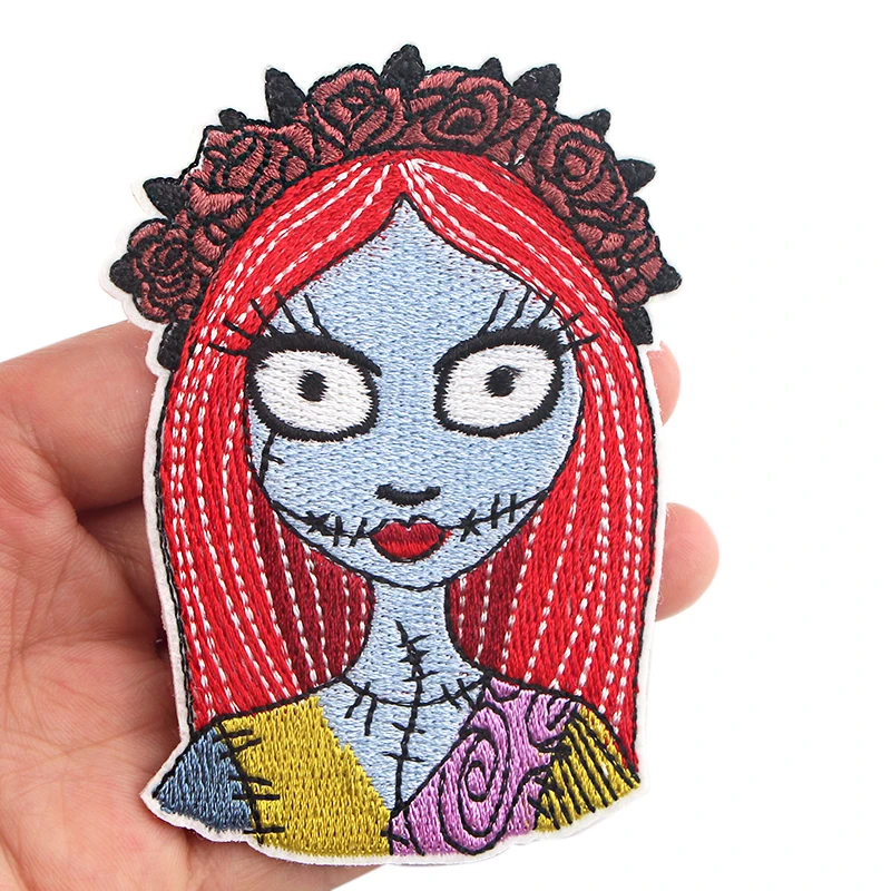 

K1089 The Nightmare Before Christmas Sticker for Clothing Applications Patches on Clothes Iron Embroidered Patch for Backpack