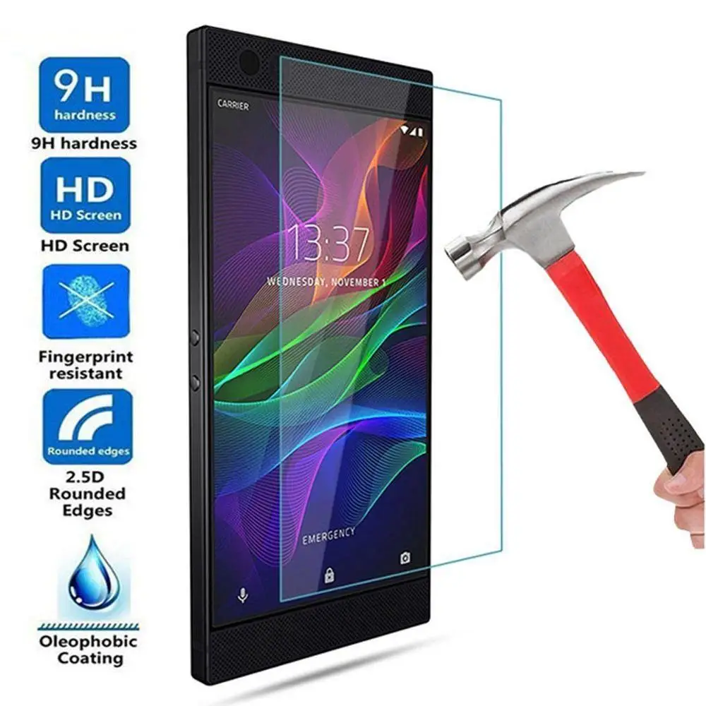 

Для Razer Phone 2 Phone2 Защита экрана Защитная пленка HD прозрачный протектор твердость 9H для телефона Razer закаленное стекло