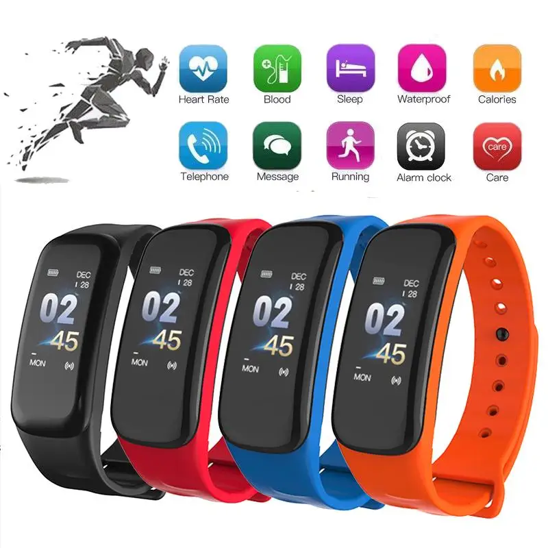 

OUTMIX Color screen heart rate blood pressure oximetry step sleep monitoring phone information reminder bracelet