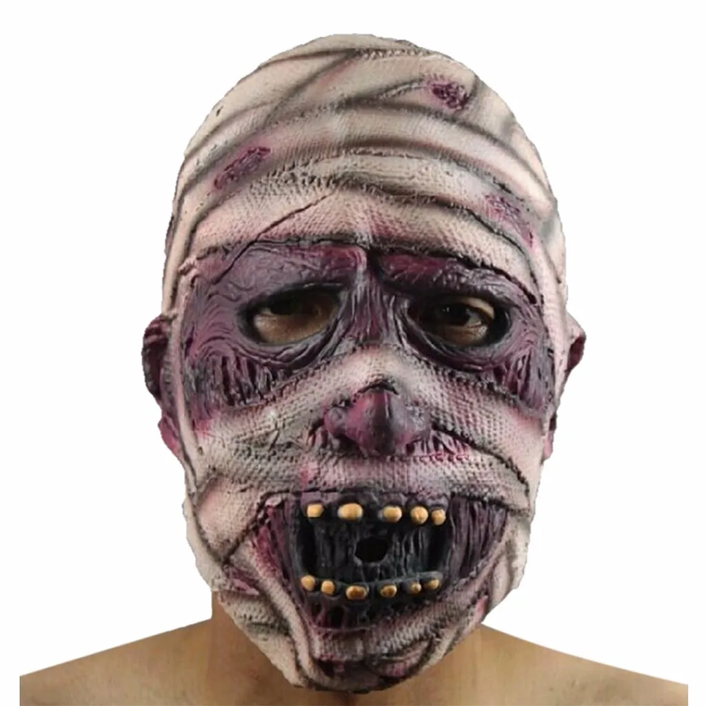 Tanie Halloween zabawna łysa duża główka maska Halloween dekoracja Horror mumia
