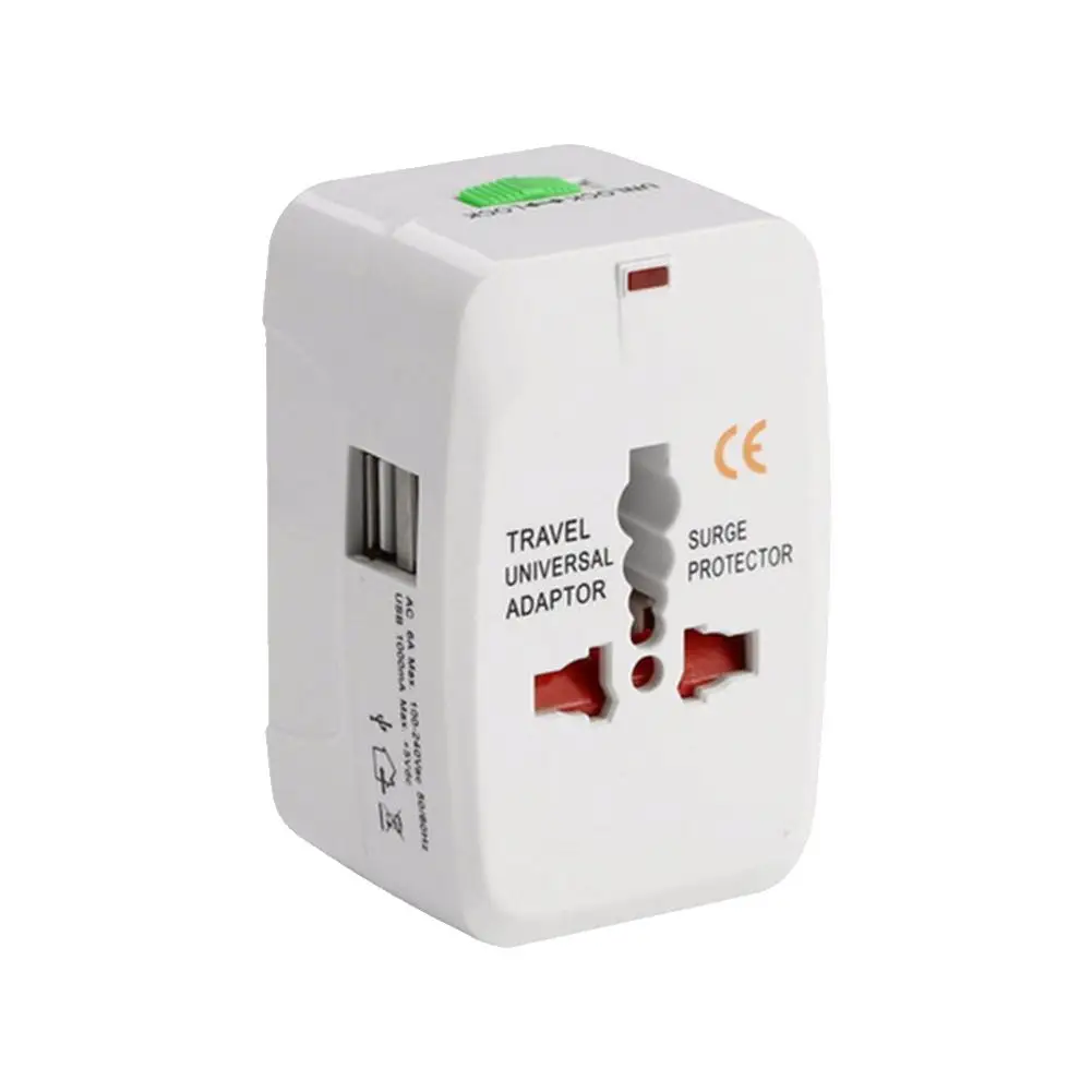 

Electric Plug Power Socket Adapter International Travel Universal Socket Power Charger Converter EU UK US AU Option USB With Bag