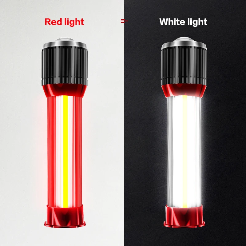 LSL супер яркий светодиодный светильник-вспышка, многофункциональный фонарь для зарядки мобильного телефона, красный светильник, боковой светильник