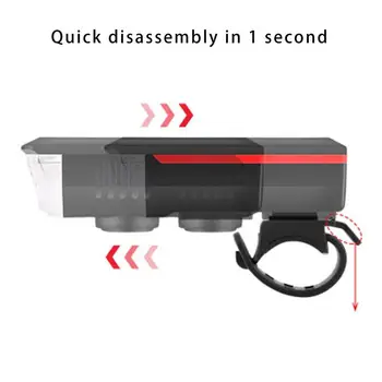 

Bicycle Bell With Light 2000mAh USB Rechargeable Solar Power 3 modes LED Front Light Solar Energy LED Bike Lamp